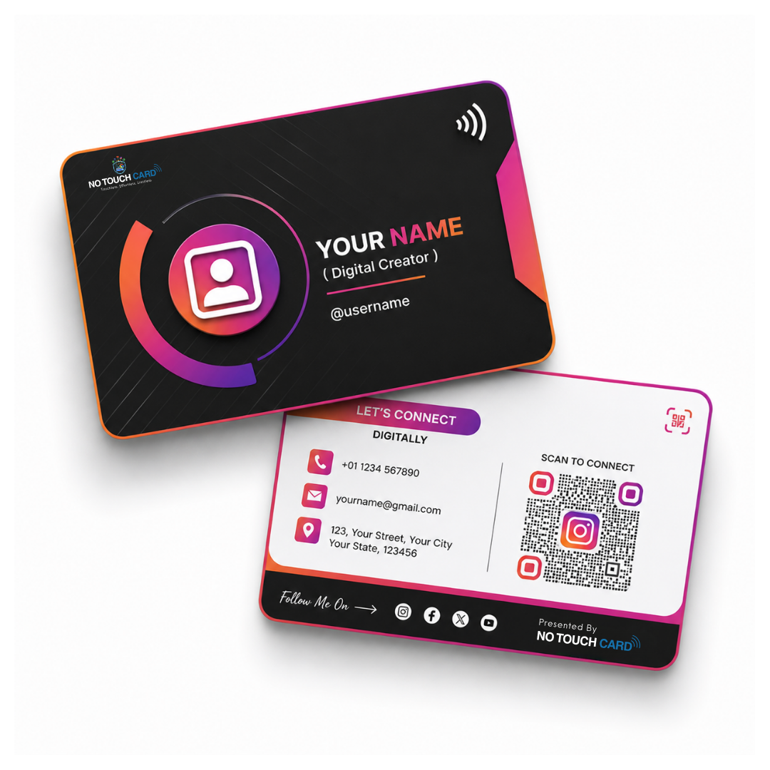 Instagram Creator NFC Card – Premium Tap & QR Digital Profile Card